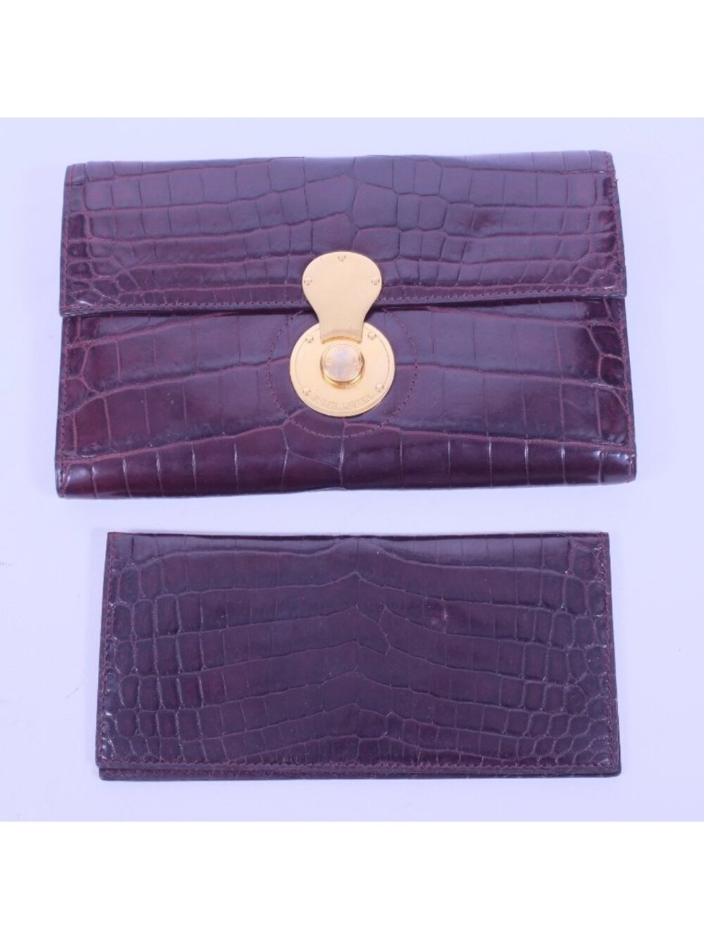 Ralph Lauren Purple Label Collection Cooper wallet purse alligator crocodile